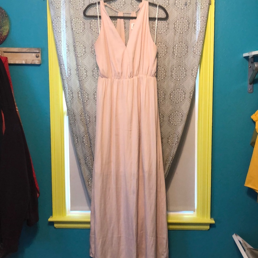 Anthropologie Cream Maxi Dress